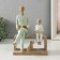Polystone souvenir "Father and son. Reading" White-green 15.5x12x21 cm