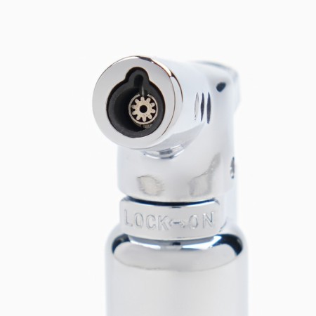 Gas lighter "Burner", Piezo, 6.8 x 4.5 cm, silver-2