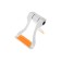 Luazon phone stand, folding, reinforced, adjustable height, white/orange