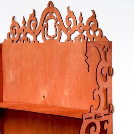 Decorative shelf, red tree, 58x46x25 cm-2