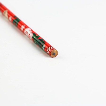 New Year. Pencil is a simple blackographic "Happiness to heaven!"-3