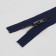 Metal zipper, No. 5, non-proceeding, automatic lock, 18 cm, dark blue color/black nickel