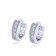 Cooping earrings Xuping shine, d = 1.38 cm, colored in silver