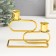 Summary Metal for 2 candles "ovals" d = 2.3 cm gold 6x15x11 cm