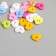 Buttons plastic for creativity "curved heart" set of 20 pcs mix 1.5x1.5 cm
