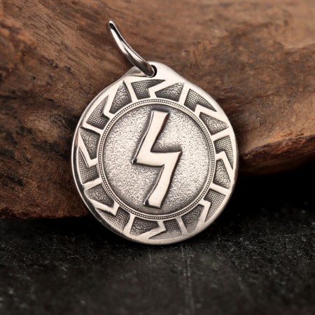 Scandinavian amulet "Runa Soulo in the Sunny Circle", 5 g, 20x22 mm