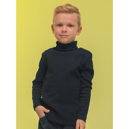 Turtleneck for a boy Pelican, height 110 cm, black color