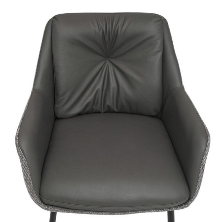 Allar chair, 580 × 520 × 850 mm, eco -leather, matting, color gray color-13