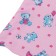 Mill for bathing from a flannel, for a girl, pink, yellow color, mix drawing