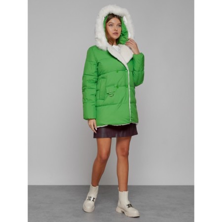 Winter jacket female, size 50, green color-6