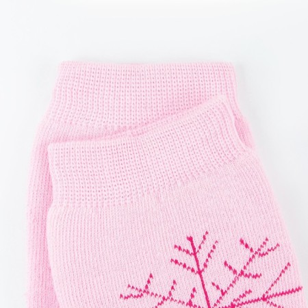 Women's socks "Snowflake", light pink color, size 23-25-2