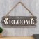 Decorative woods "Welcome with hearts" 15x46x1.5 cm