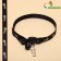 Fly collar "fish" luminous, with a bell and suspension, 30 x 1 cm, polyester, black