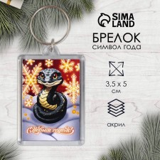 Брелок "Черненькая змея" 3,5х5 см