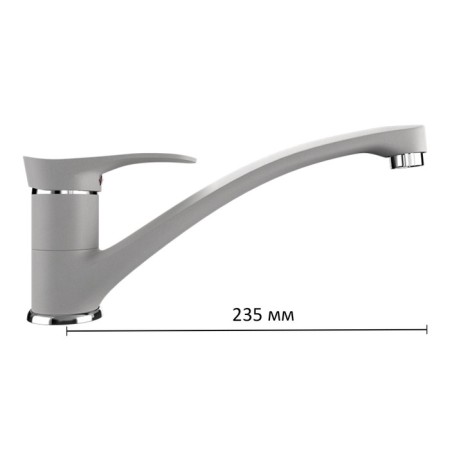 Kitchen mixer Ulgran U003-341, ultra-white color
