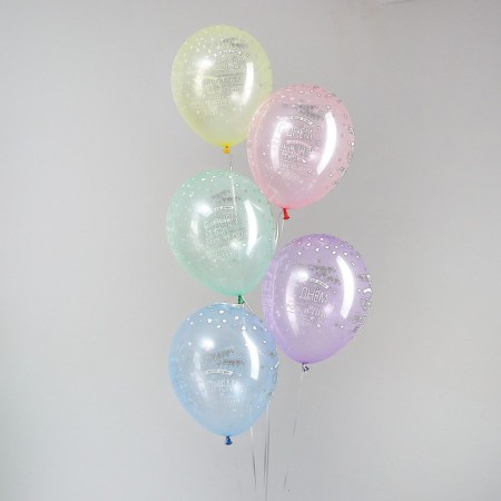 Shar Latex 12 "" With all my heart ", transparent, set of 25 pcs., Mix color-2