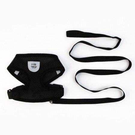 Drinking harness with a leash and reflective patch, s, ok 27, og 30-38, black-3