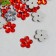 Decor for creativity Plastic 1 Puncture "Rhinestone Flower. Red" set 150 pcs 1.2x1.2 cm