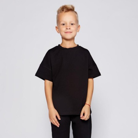 T -shirt Children's Minaku: Basic Line Kids Black Color, Height 116