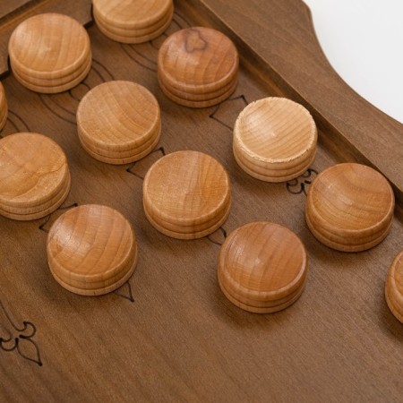 Carved backgammon "Ivanovo Eastern", from the Buka array, 59 x 59 cm-3