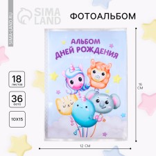 Фотоальбом 36 фото в мягкой обложке «Альбом дней рождения»