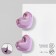 Earrings Metal "Heart" Puffy, Pink Color