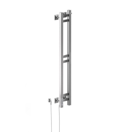 The heated towel rail "Sanprise" duet profile, 100x1200 mm, left, chrome-1