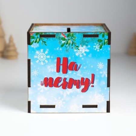 New Year's piggy bank Cube "I smoke for a dream" 10x10x10 cm-2