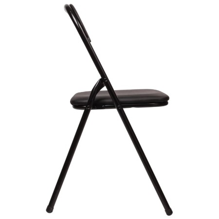 Folding Brabix "Golf CF-007", black frame, black leatherette-2