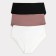 Set of women's panties slips (3pcs), gloomy-white color, size 50 (xl)