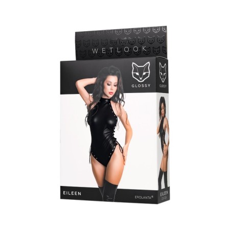 Body Glossy Eileen, female, lacing, open back, size s, black color black-5
