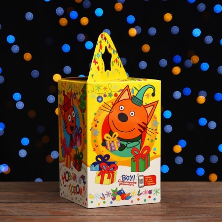 Gift Folding Box "Three Cats" 11 x 11 x 17.2 cm-2