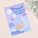 Birth certificate "Month" embossing, violet background, a5