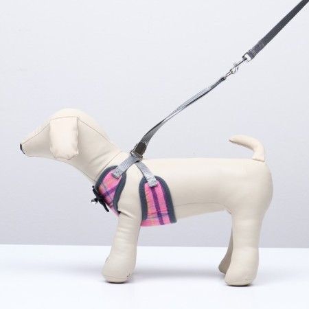 AMUNICE COMMUNICAL with soft harness, XL, leash 120 x 1.5 cm, Osh 38-52 cm, OG 42-60 cm, pink 78-1