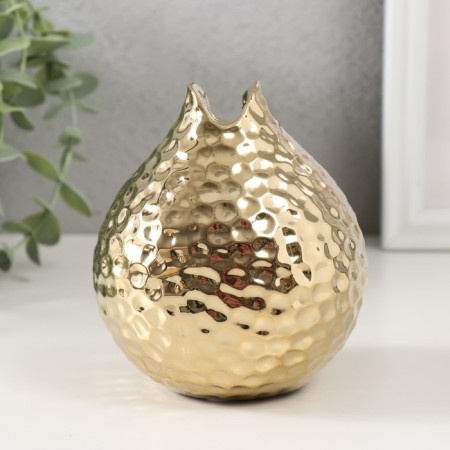 Ceramics candlestick per 1 candle "Pomegranate" d = 4.5 cm gold 10x10x11.5 cm-1