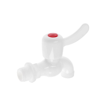 Water cutting tap zein, with a flat handle, pp, with a ball mechanism, white-2