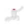 Water cutting tap zein, with a flat handle, pp, with a ball mechanism, white