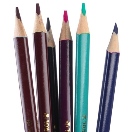 Color pencils, 12 colors, bilateral, puppy patrol-8