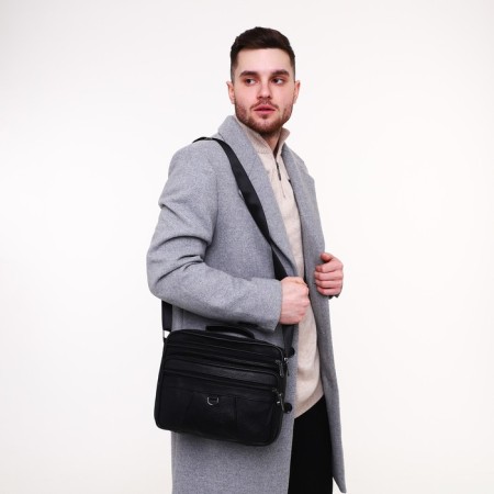 Male bag, black color