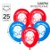 Airy ball "Happy Birthday!", 12 inch, latex, 25 pieces, spiderman