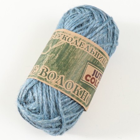 Yarn "Golden Jute fiber" 100% jute 50m/50g set 2pcs (blue)-2