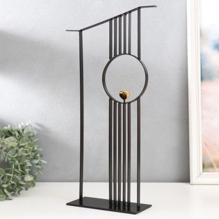 Souvenir Metal "Golden Bird. Abstraction" Black 20x8x47 cm