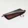 Pocket Key with zipper, textura, length 14 cm, ring, brown color