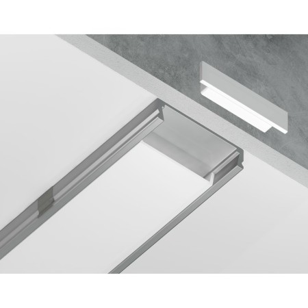 Profile aluminum overhead ambrella Illumination alum Profile, GP1800AL, 2000x6x23.8 mm, silver color, matte divet-3