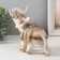 Polystone souvenir "White Elephant in Popon with Gold" MIX 16.5x8x17.5 cm