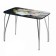 Rectangular table with FP orchid white, 1000x600x777, glass/underfloor seagull