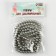 Glass beads, set 140 pcs., Diameter 1 pc. - 6 mm, silver color