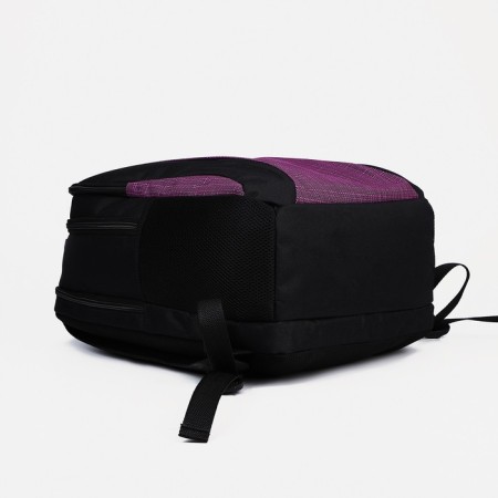 School backpack of textiles on lightning, rise, outer pocket, lilac color-4