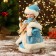 Snow Maiden "In a blue fur coat with a heart" moves, 30 cm