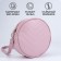 Women's Bag -round artificial leather, 18x18 cm, pink color